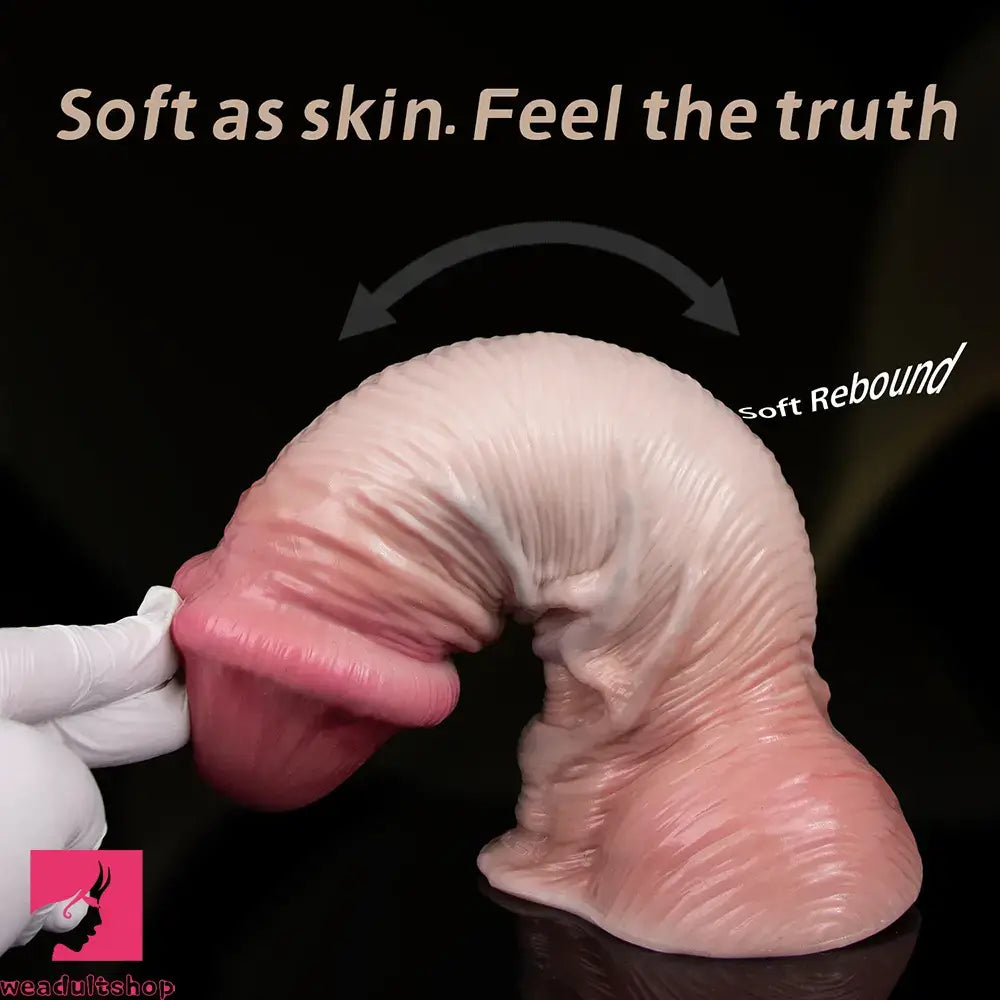 9.17in Double Layer Silicone Soft Big Dildo For Anal Training Masturbation Toy