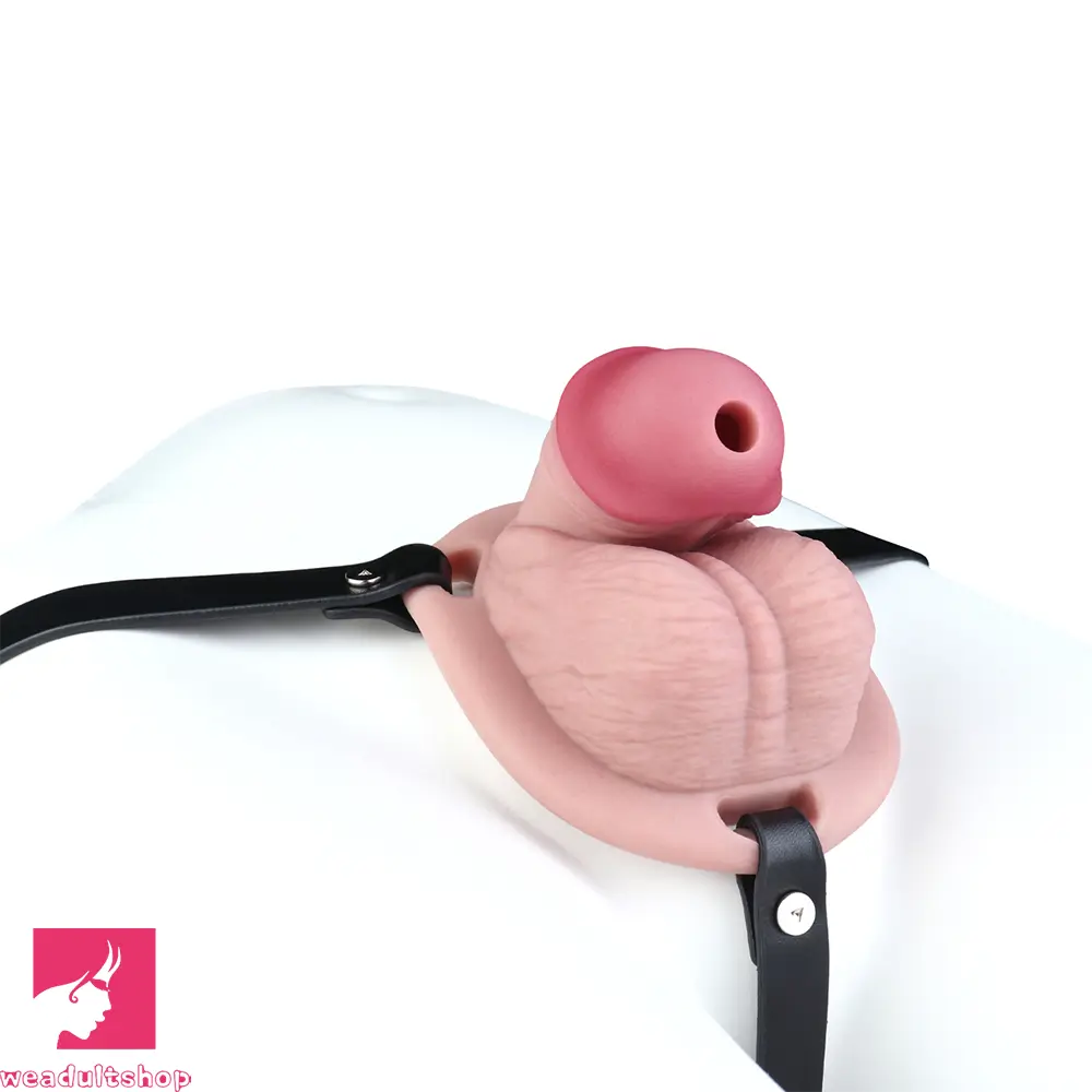 3.74in Real Hollow Chastity Cage Dildo Realistic Penis For Vagina Love