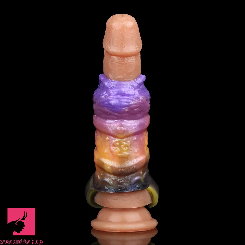 4.76in Ecan Dragon Fantasy Silicone Soft Dildo Sleeve Penis Extender