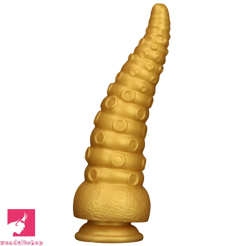 6.1in 6.88in 8.26in 8.66in Gold Silicone Multi-size Octopus Thick Sex Dildo