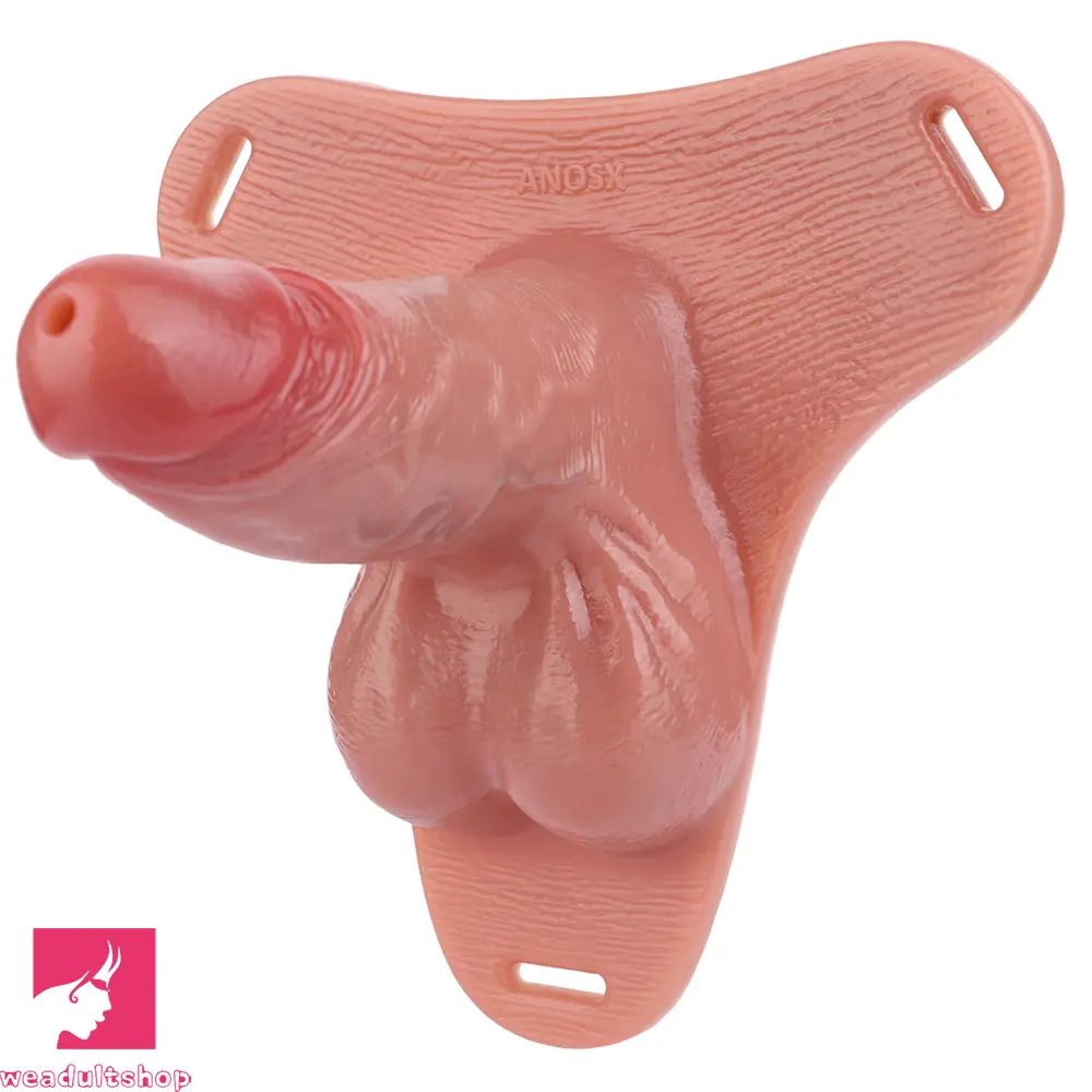 7.48in Strap on Silicone Cock Cage Dildo For Chastity Cock Hollow Dildo