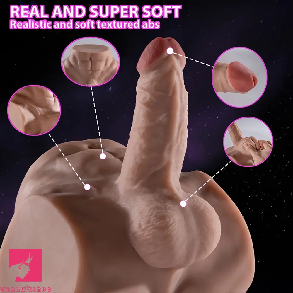 4.73in Realistic Torso Sex Doll With Flexible Dildo Female Masturbator