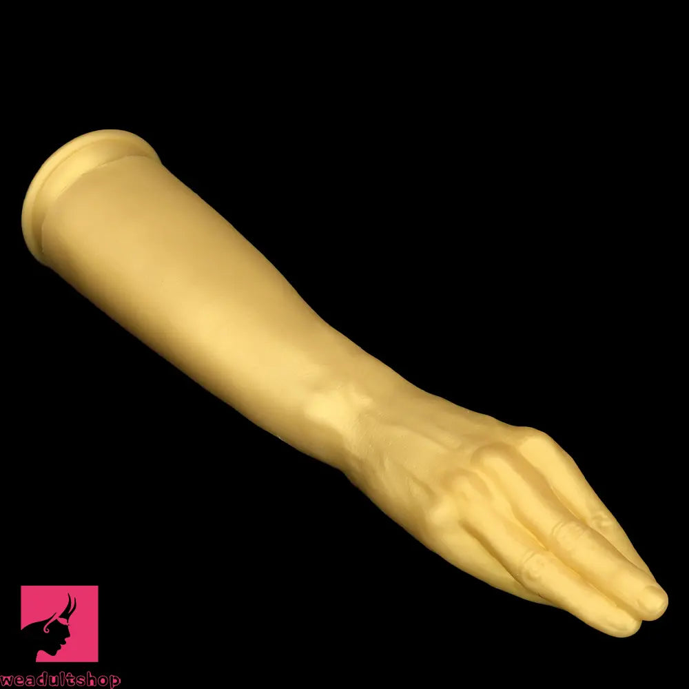 12in 14.17in 16.73in Gold Silicone Fisting Arm Ashes Grade Anal Cock Dildo