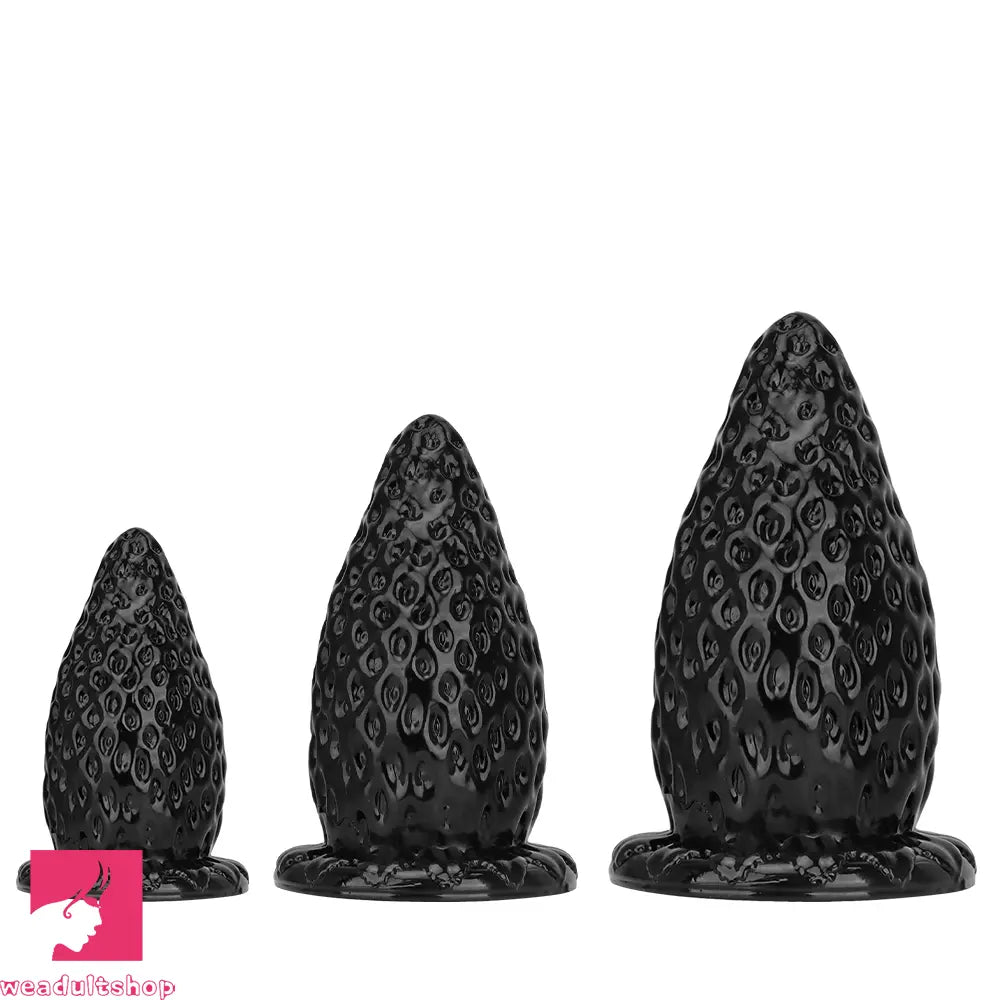 5.9in 8.07in 9.84in Super Thick Strawberry Penis Anal Plug PVC Dildo
