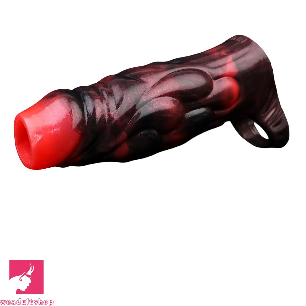 3.54in 4.72in 5.51in 6.69in Monster Silicone Soft Dildo Sleeve Penis Extender