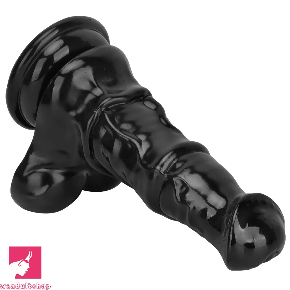 6.3in Black Sex Simulation PVC Penis Small Horse Dildo Female Masturbator