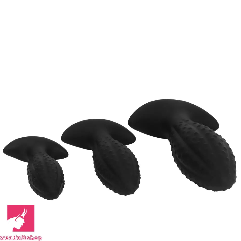 4.52in 5.7in 7.08in Black Bodysafe Ultra-silicone Small Anal Plug Cock Dildo