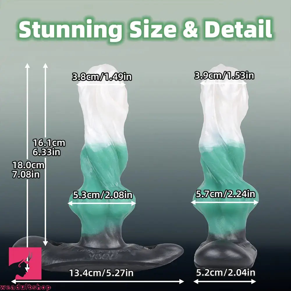 7.08in Odd Dog Knot Strap on Dildo For Fox Tail Cosplay Anus Dilator Masturbator
