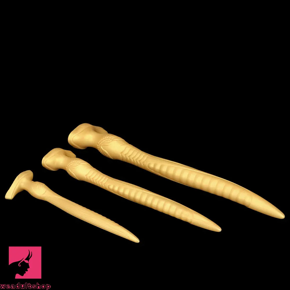 12.2in 16.14in 20.07in Gold Silicone Super Long Anal Dilator Dildo Huge Toy