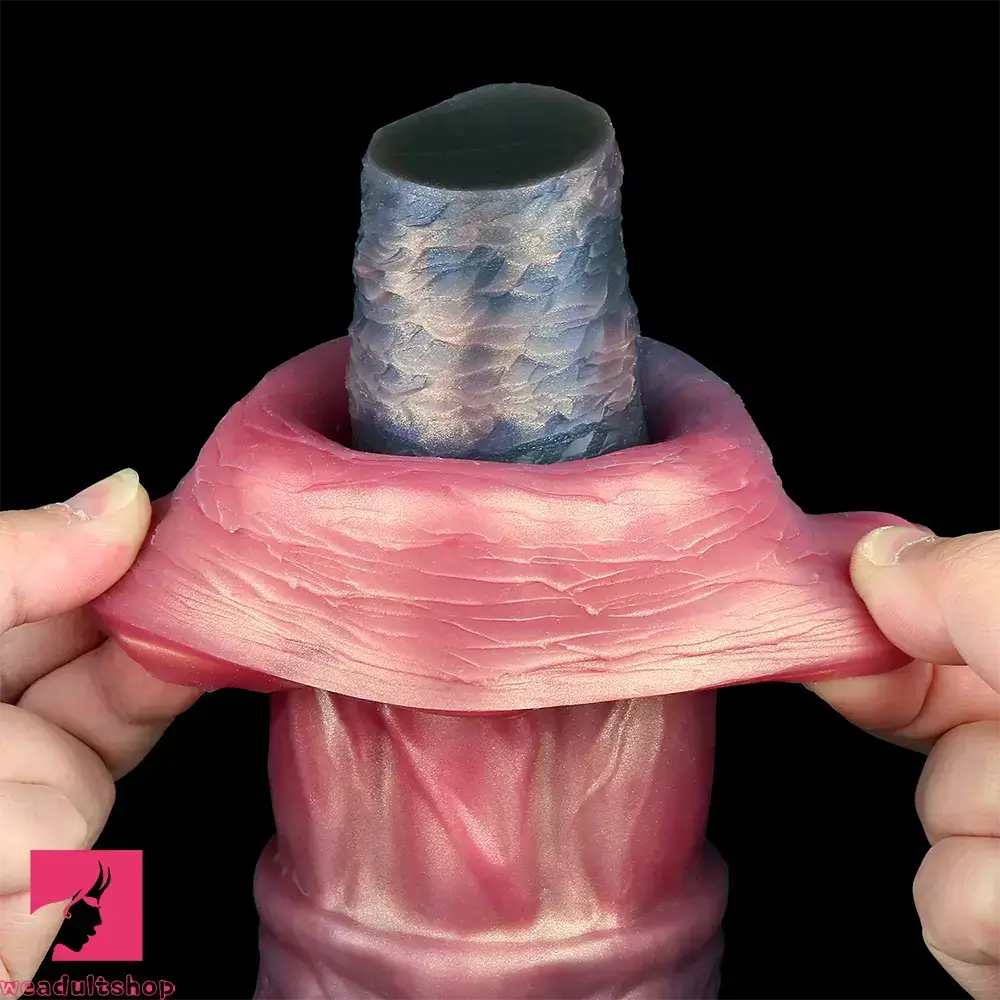 8.74in 10.66in 13.3in Fantasy Dual Layer Silicone Muscle Horse Cock Dildo