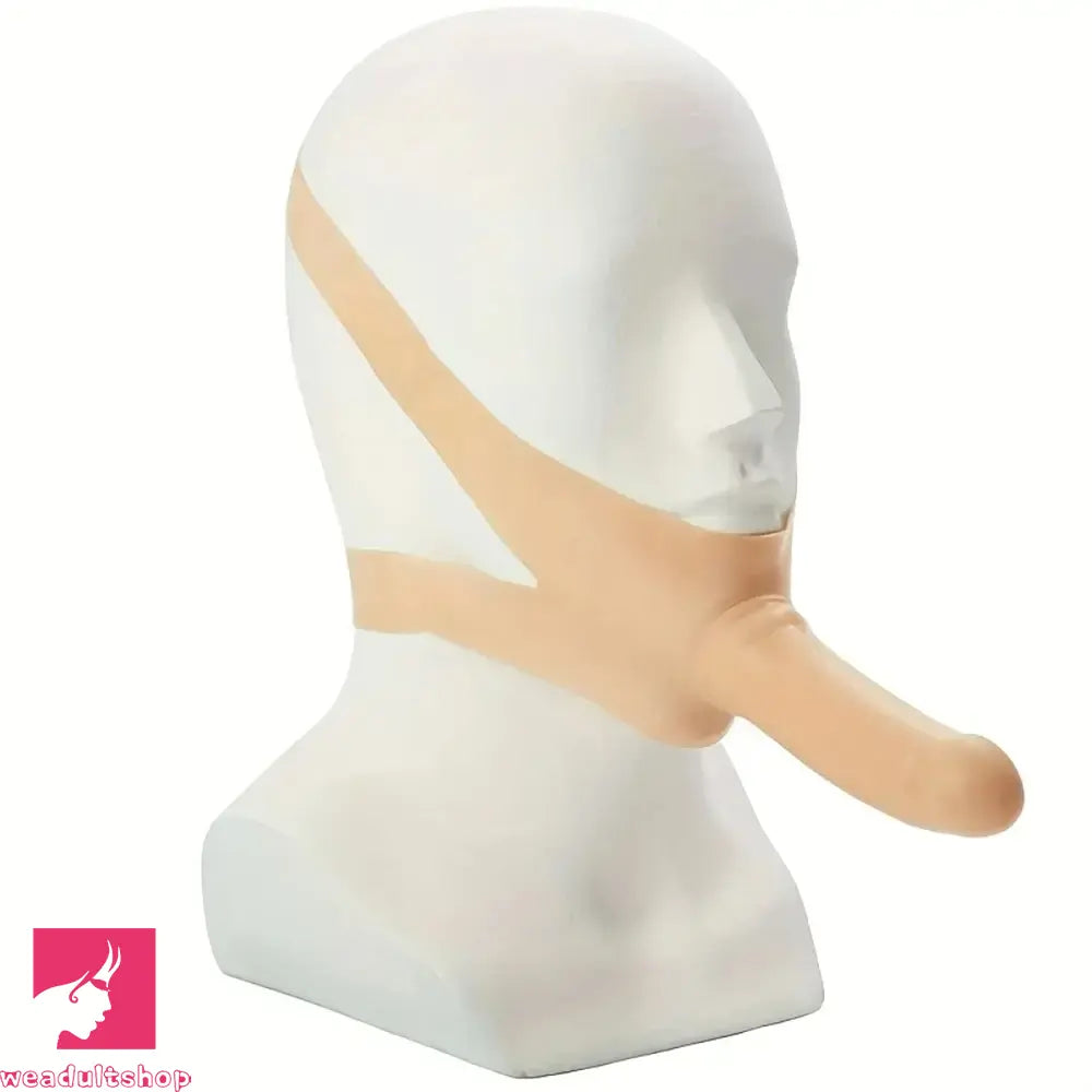 14in Realistic Strap-On Latex Face Chin Dildo For Couples Sensitive Sex