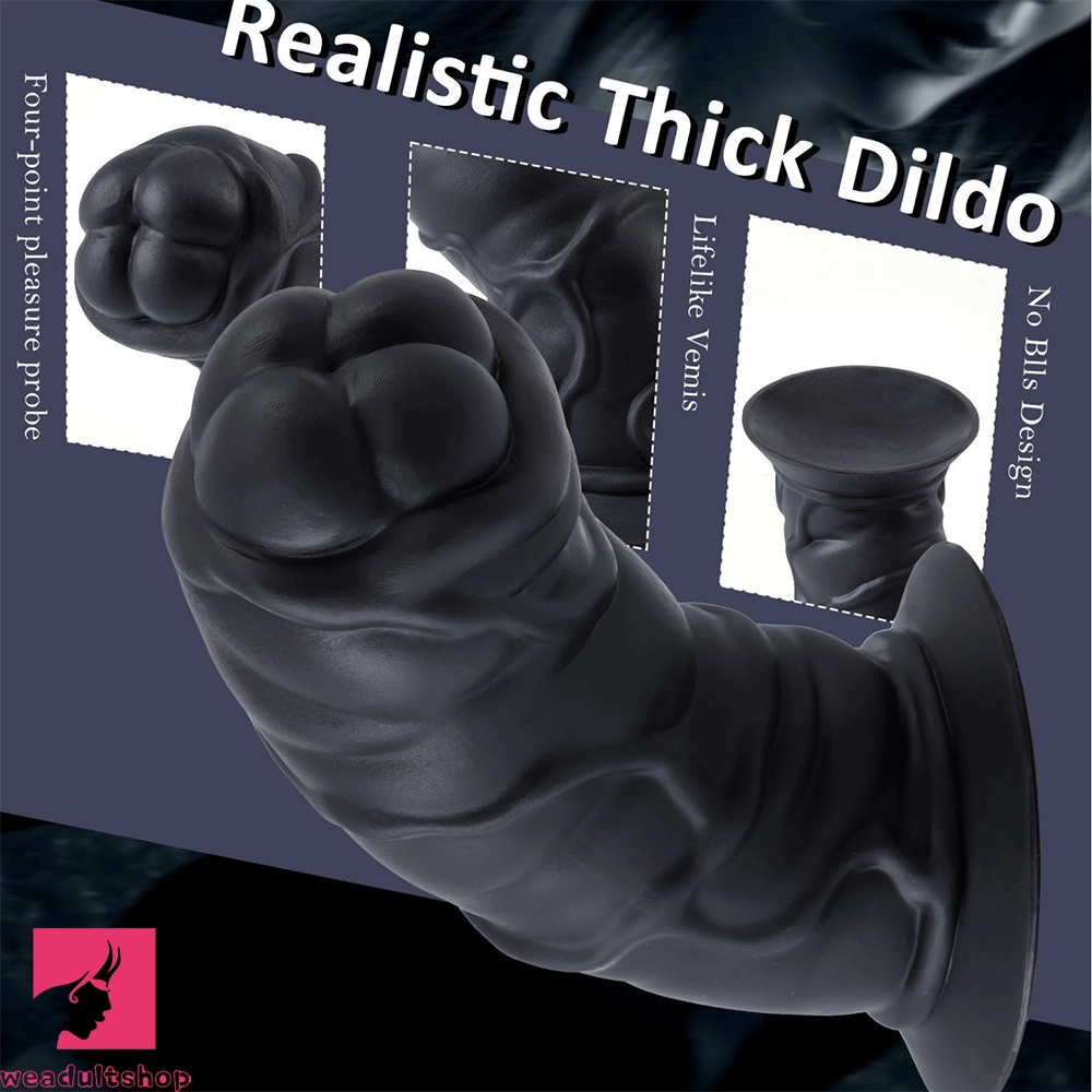5.51in Realistic Liquid Silicone Female Dildo Thick Self-Entertainment Cock