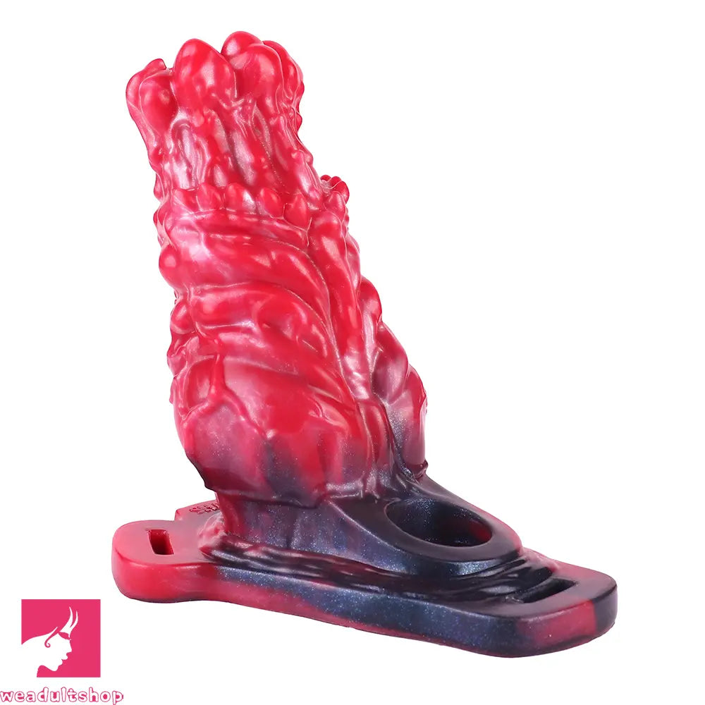 5.55in Odd Hollow Dildo Built-in keel Vibration Remote Strap on Penis Sleeve