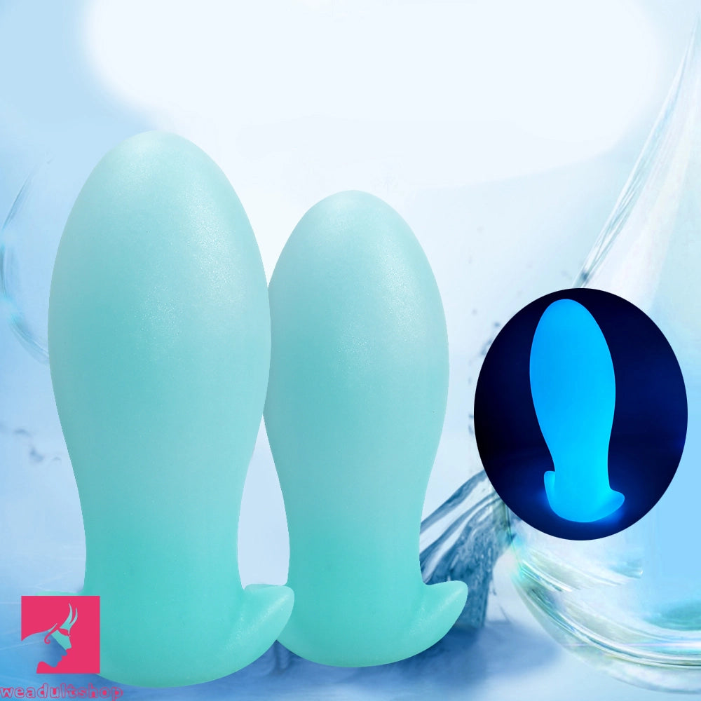 4.52in-8.66in Luminous Soft Luminous Glowing Dildo Prostate Anal Plug