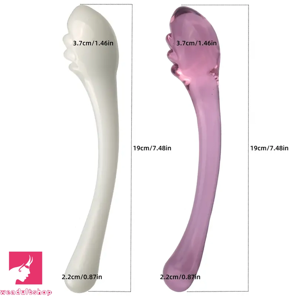 7.48in Durable Hygienic Glass Elegant Handheld Dildo For Adults Sex