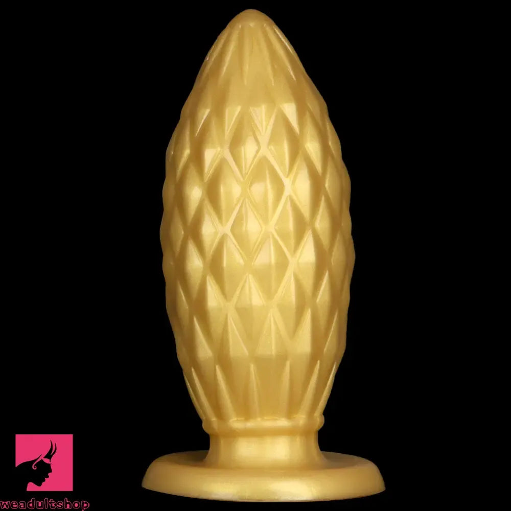 7.48in Gold Silicone Soft Butt Plug Dildo For Men And Women Sexual Cock