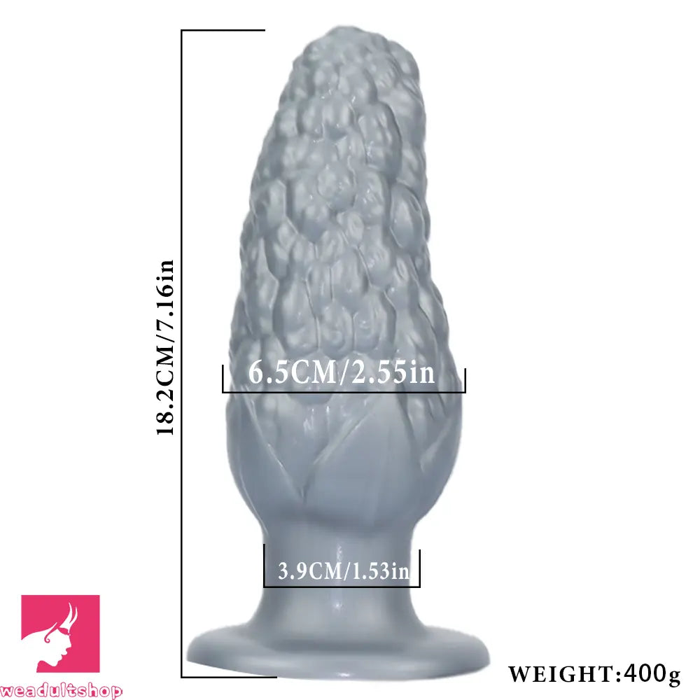 7.16in Graininess Raised Particles Reminiscent Corn Soft Butt Plug Dildo