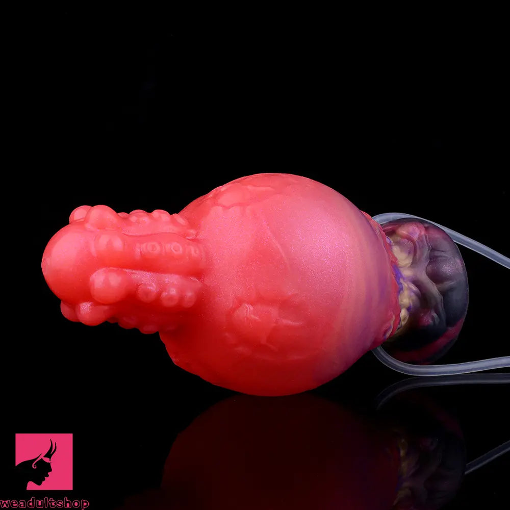 5.91in Fantasy Weird Silicone Soft Inflatable Spraying Water Dildo For Sex