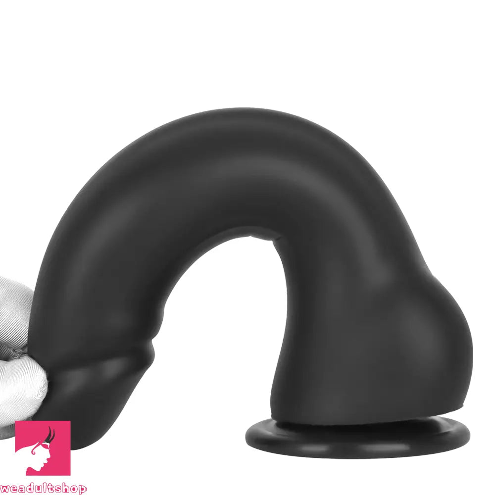 9.44in Manual Thick Upturned Silicone Soft Big Dildo For Anal Vaginal Cock