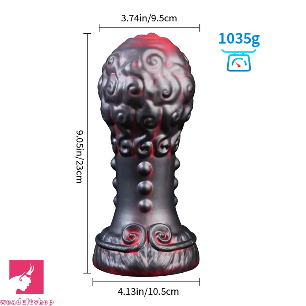 5.51in 7.08in 9.05in Spiked Silicone Round Silicone Soft Odd Dildo Anal Plug