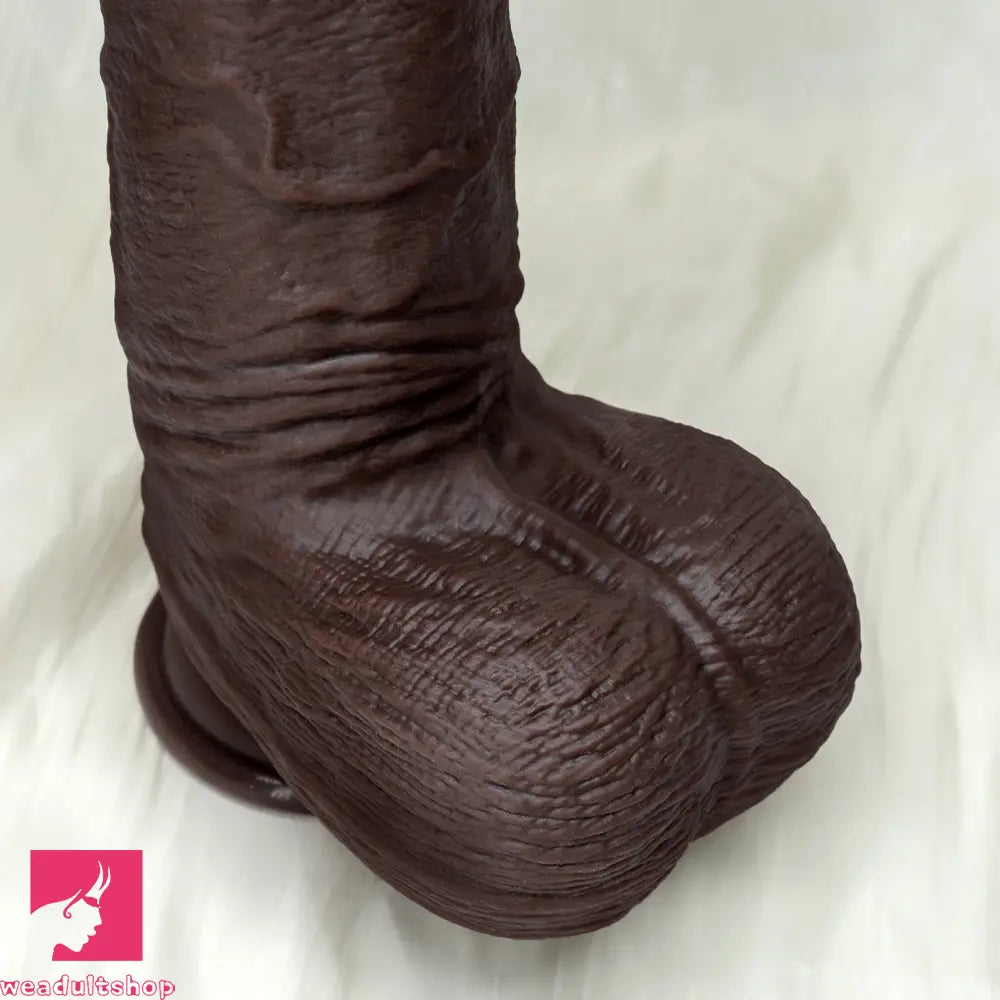 11.22in Realistic Curved Strap on Silicone Big Dildo Couples Flirting Dildo