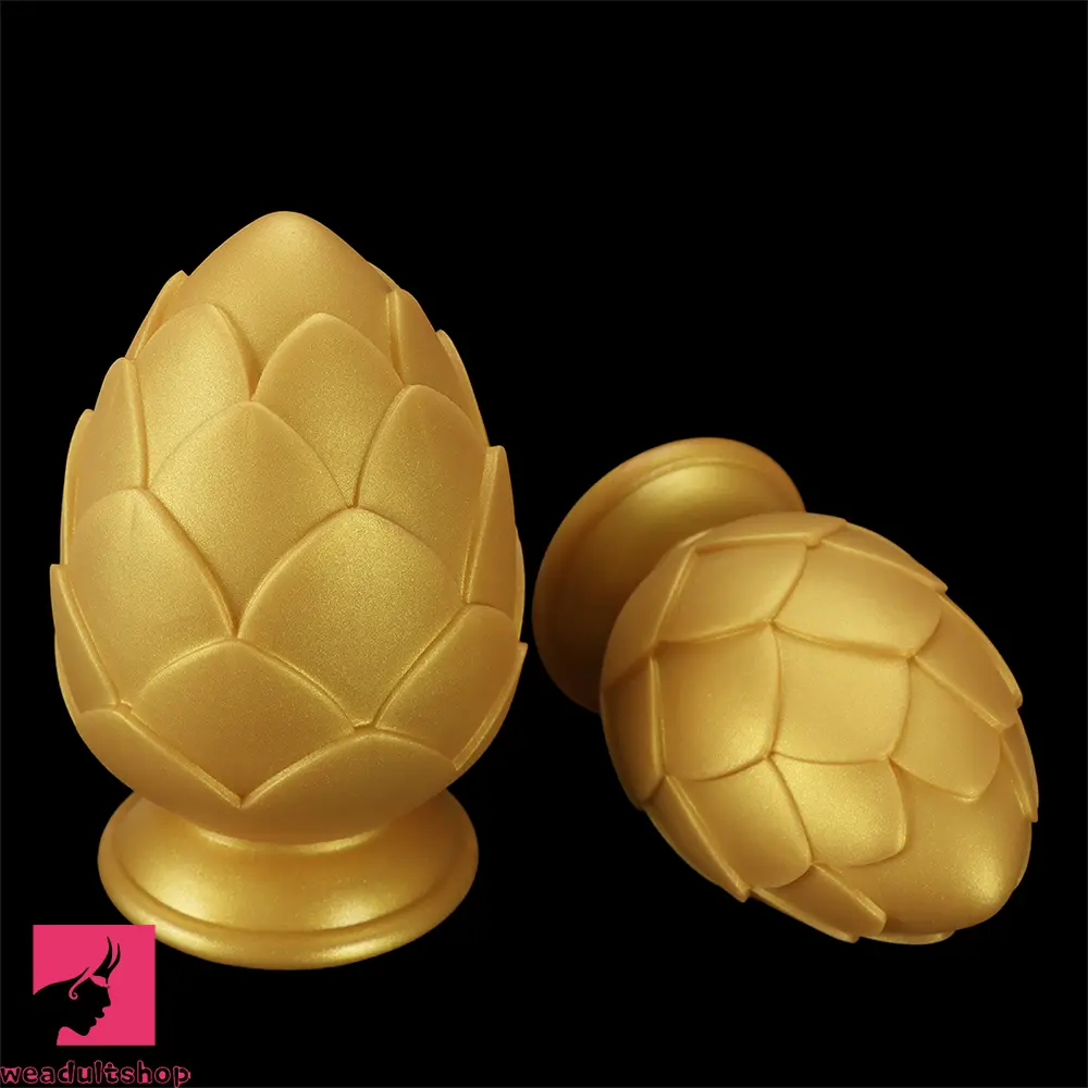 4.13in 4.72in 5.31in Flower Small Thick Butt Plug Dildo For Couples' Sex Toy