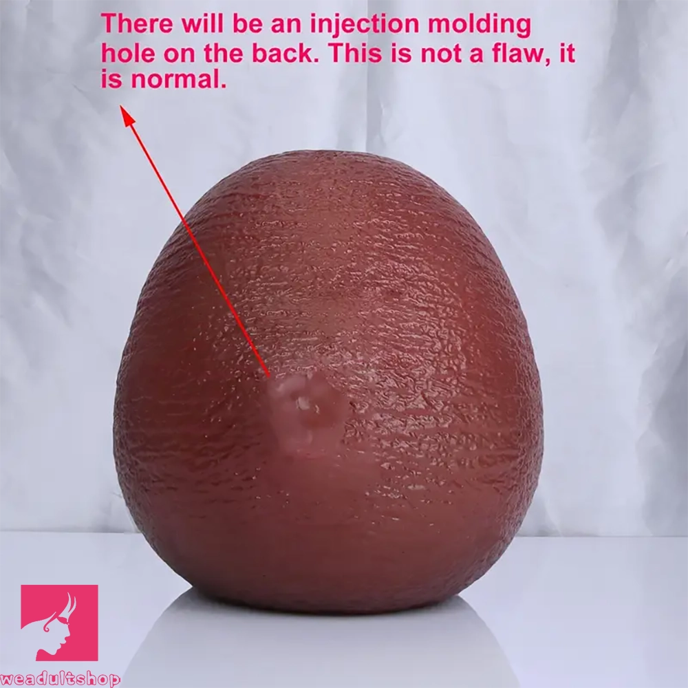 4.7in Realistic Scrotal Ball Soft Silicone Dilation Toy With Two Testicles