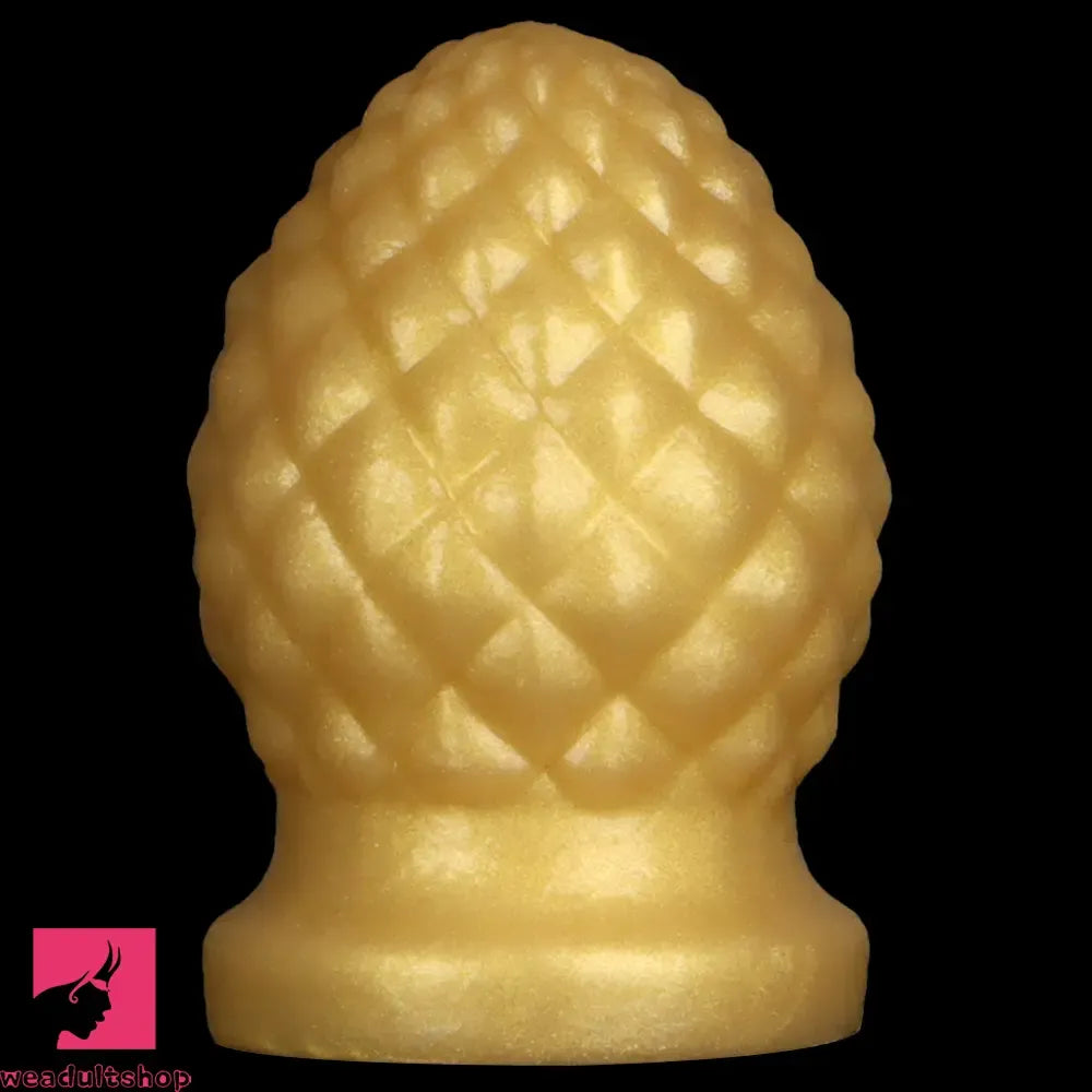 2.95in 4.52in Newbie Gold Silicone Soft Suction Cup Mini Anal Plug Dildo