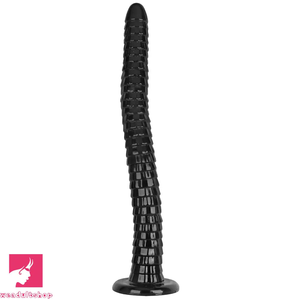 31.5in Black PVC Huge Long Masturbator For Women Gay Dildo Cock Toy