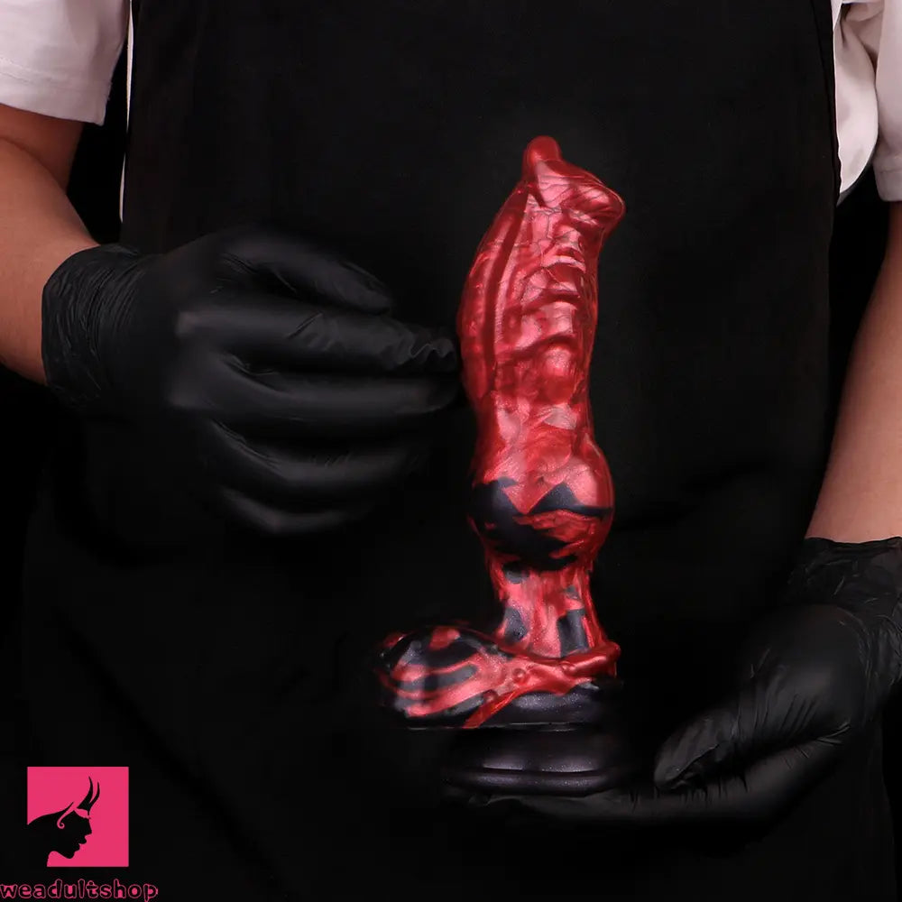 8.27in Knotted Dog Big Cock Dildo with Powerful Suction Cup Penis Toy
