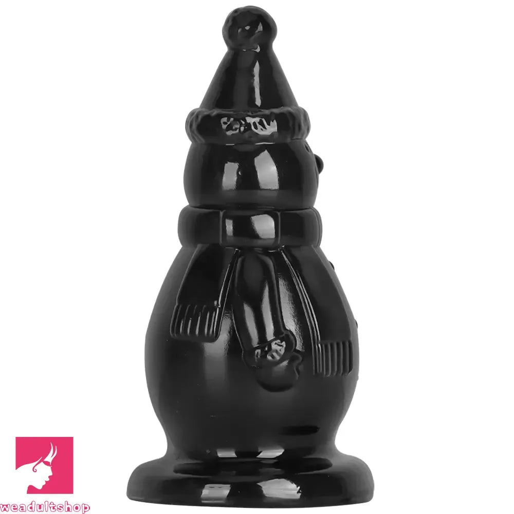 6.3in Snowman PVC Black Fantasy Odd Butt Plug Dildo For Sex Flirting