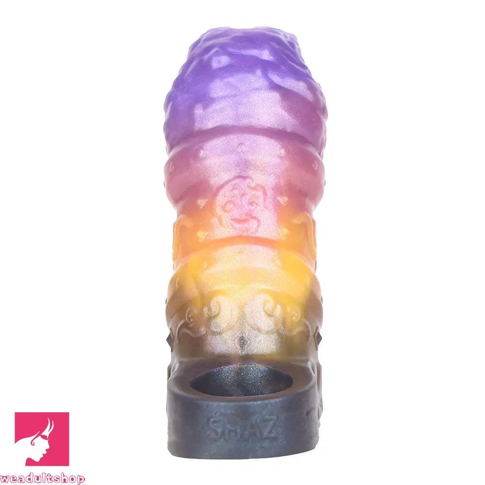 4.76in Ecan Dragon Fantasy Silicone Soft Dildo Sleeve Penis Extender