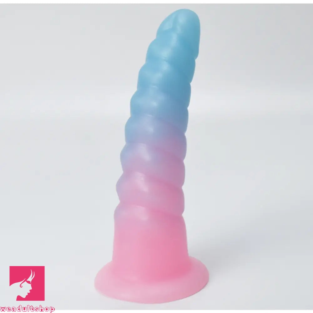 7.28in Luminous Soft Silicone Fantasy Dildo Silicone Dick For Anal Prostate