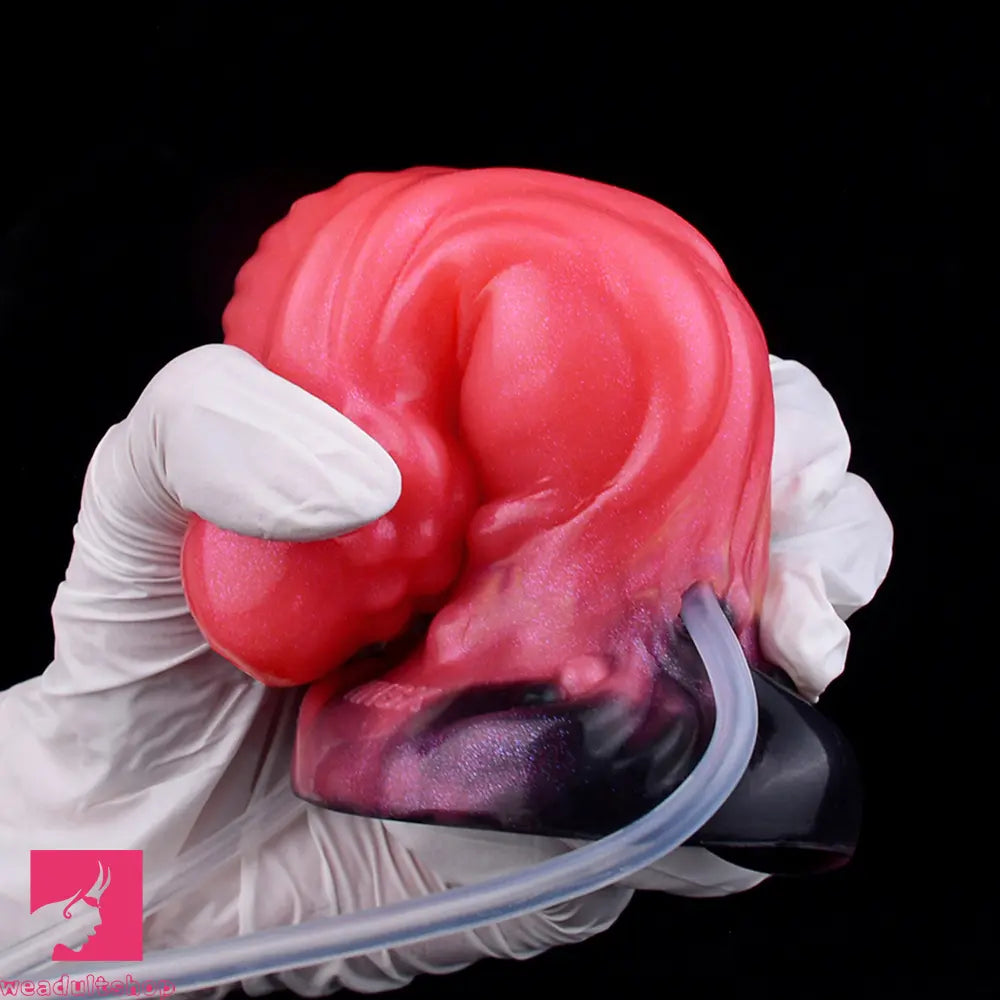 5.51in Fantasy Odd Silicone Soft Inflatable Spraying Water Dildo For Anus