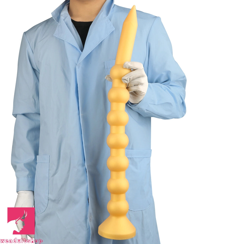 23.62in Soft Seven Beads Expansion Long Deep Huge Anal Plug Cock Dildo