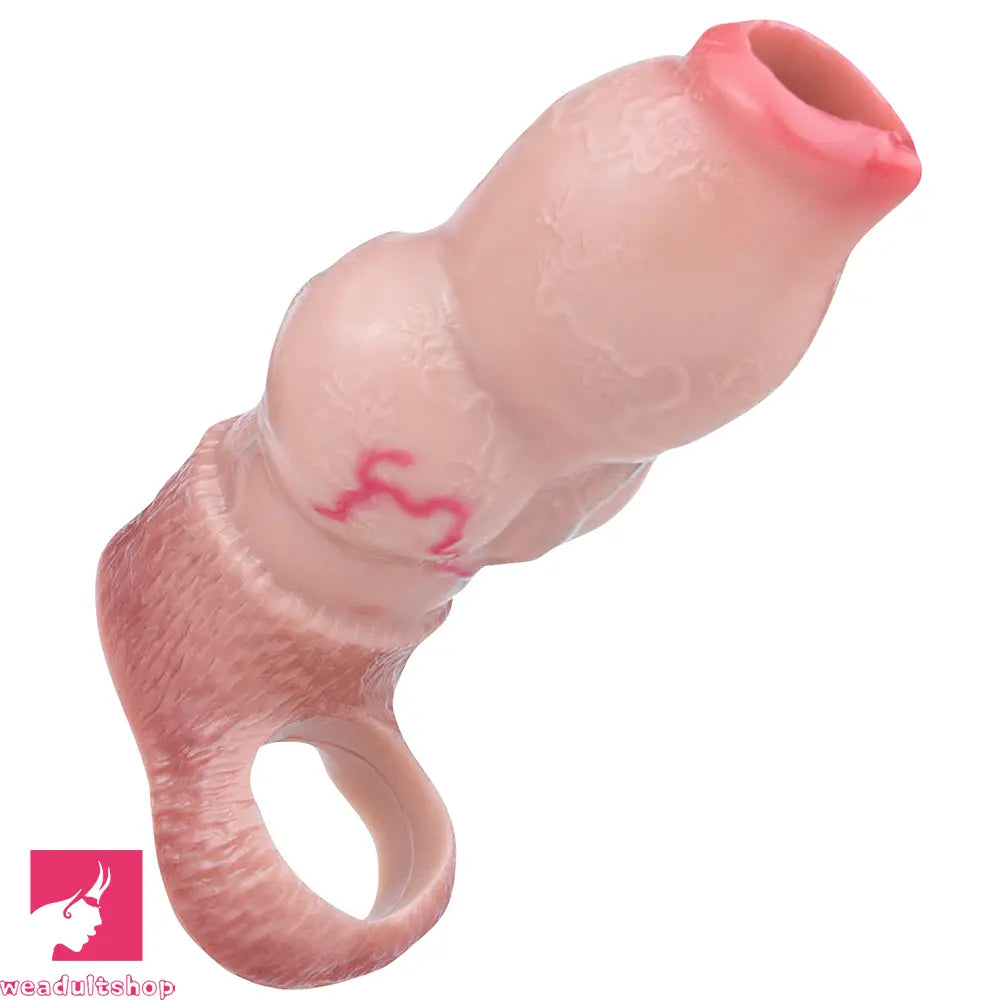 5.66in 6.73in 7.12in Realistic Dog Knot Silicone Dildo Sleeve Highquality Toy