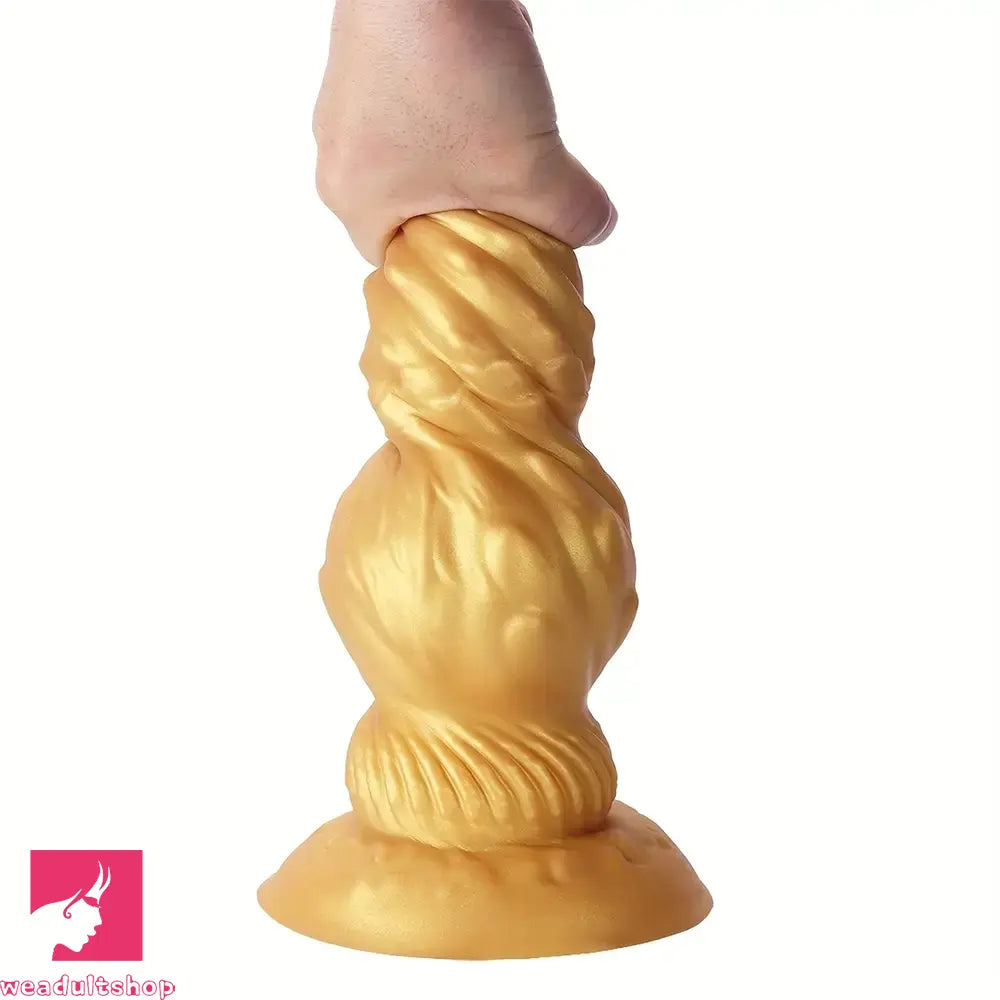 7.87in 9.05in 10.23in 11.41in Golden Gourd Sharp Pointed Large Fat Dildo