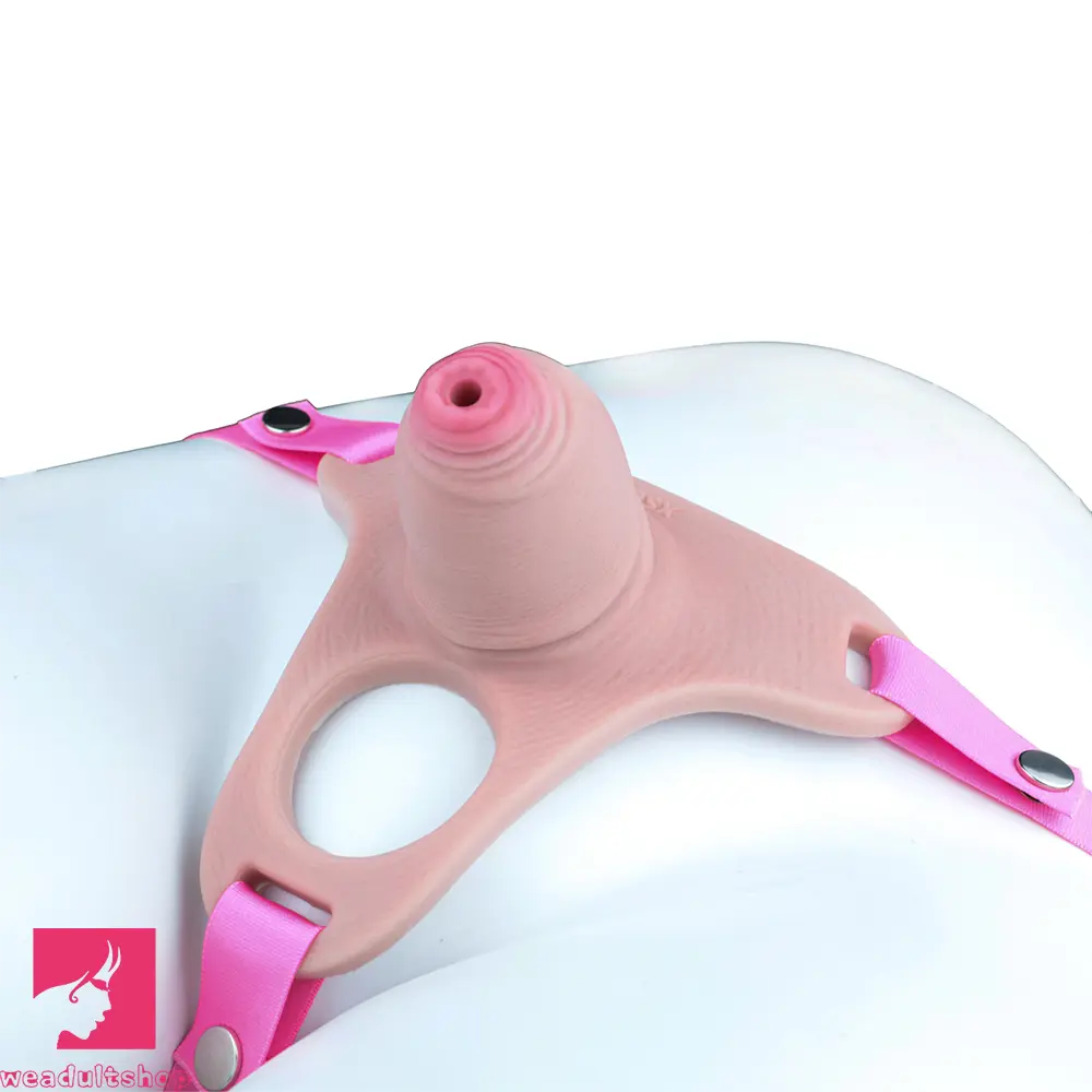 3.54in Strap on Chastity Dildo Wearable Realistic Cock Cage For Men Dilator