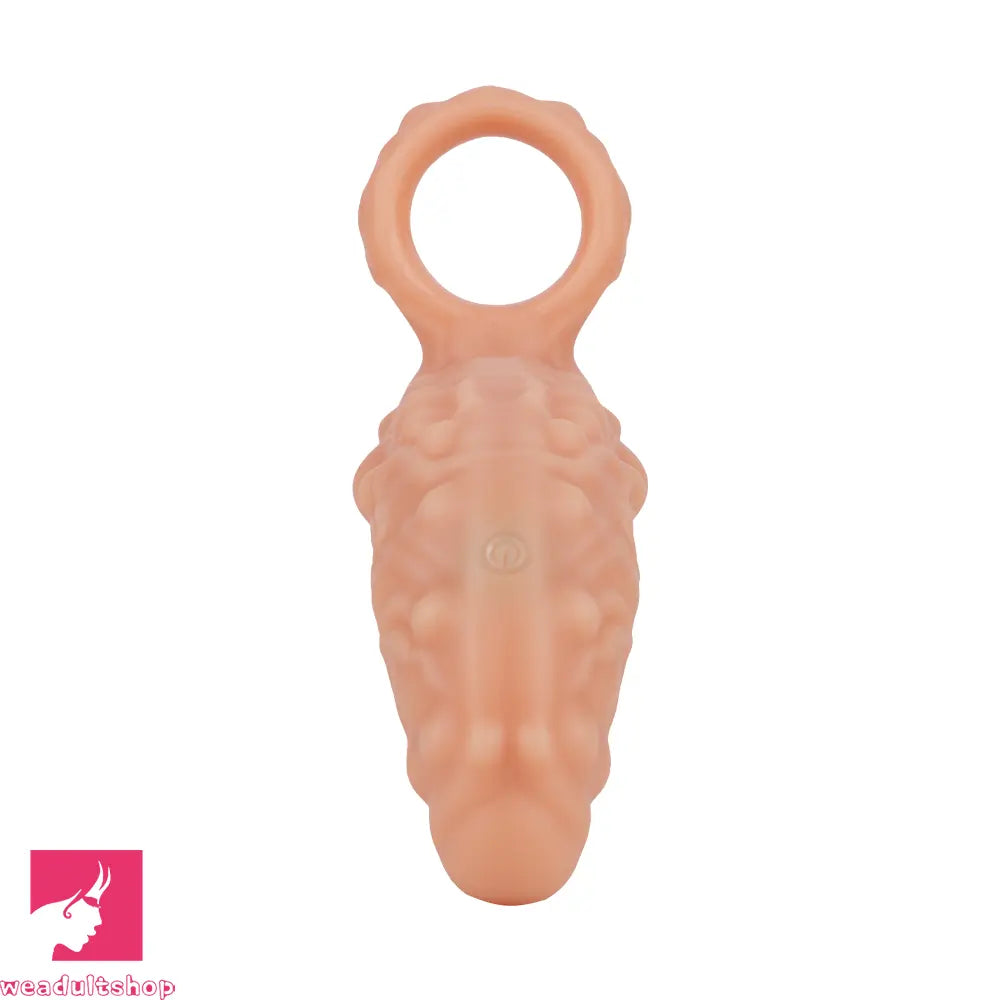 5.91in 6.69in Vibrating Cock Sleeve Dildo With Cock Ring For Gay Female