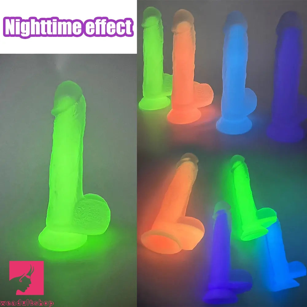 7.48in 9.25in Luminous Silicone Soft Dildo For Men Women Fucking Sex