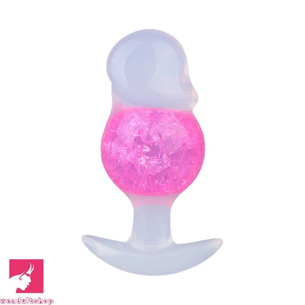 4.96in Luminous Silicone Anal Beads Dildo Anal Sex Toy For Adult Cock