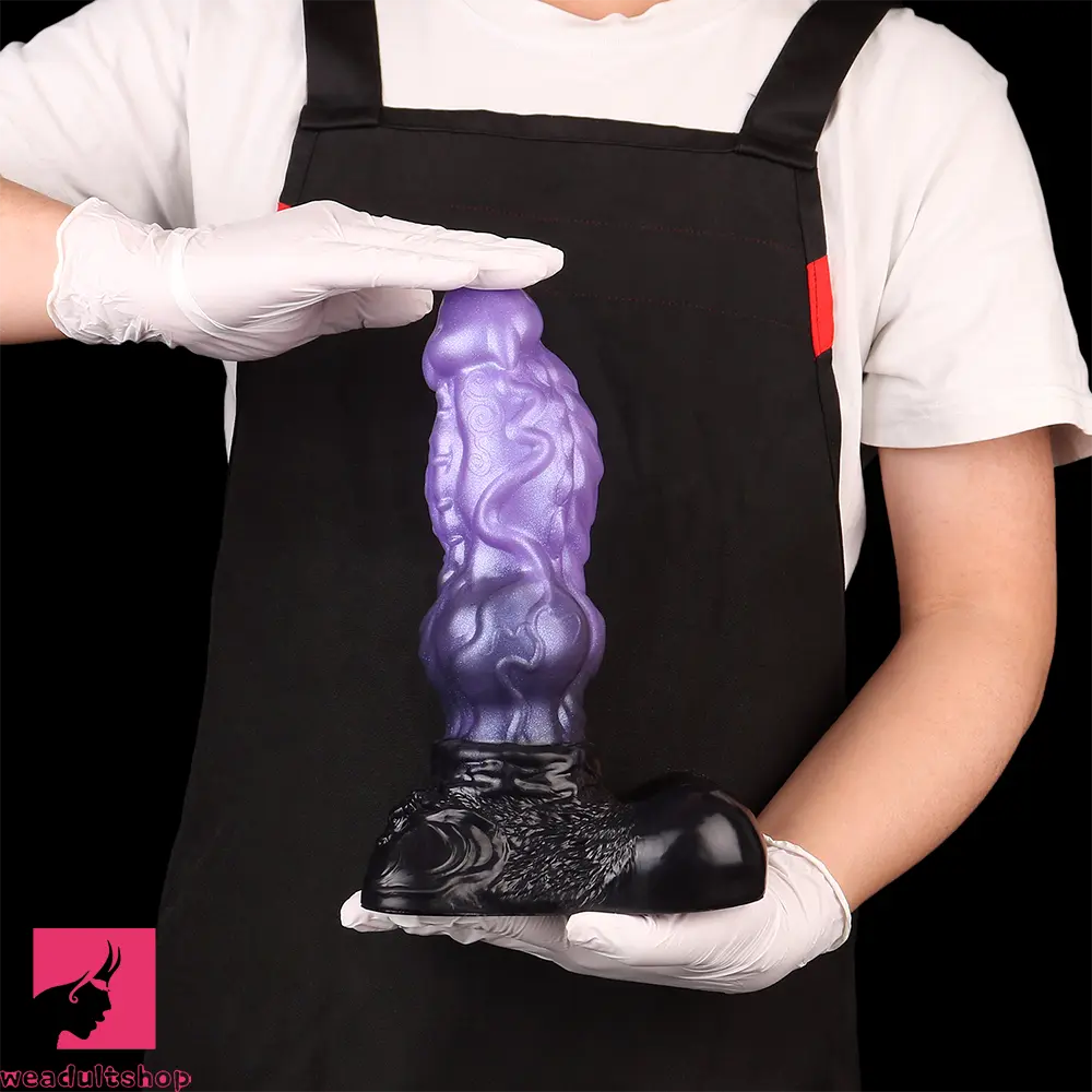 9.05in Tentacle Knot Silicone Dual Density Monster Dildo Anal Stimulator