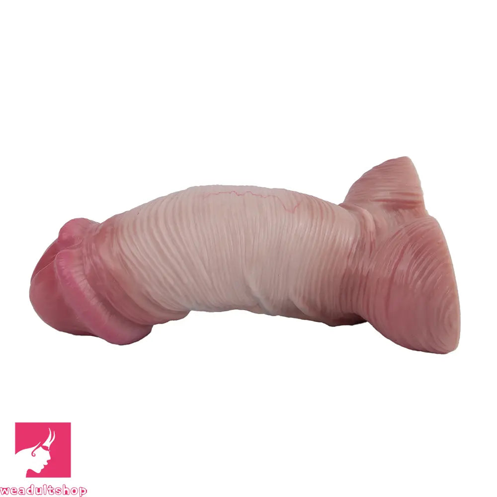 9.17in Double Layer Silicone Soft Big Dildo For Anal Training Masturbation Toy