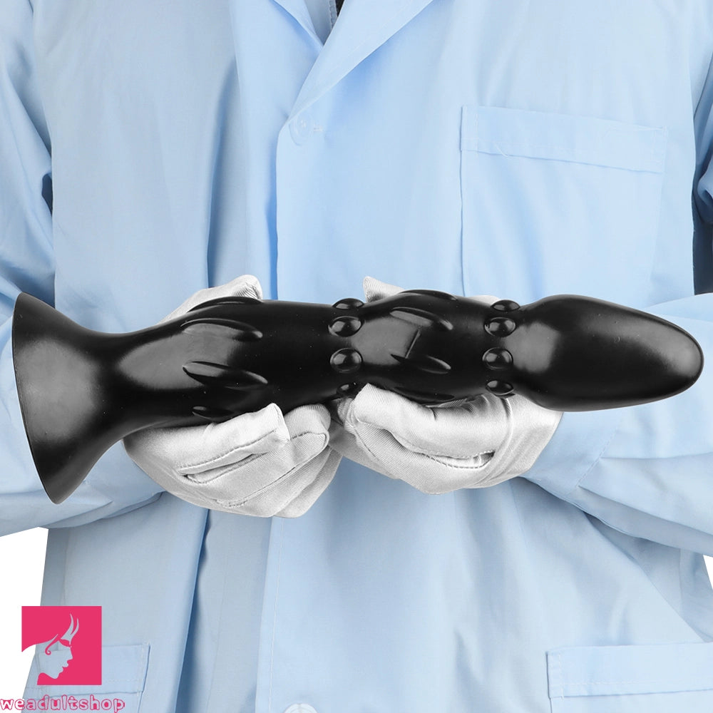 8.07in 11.22in Wearable Anal Beads Practice Dilation Big Black Cock Dildo