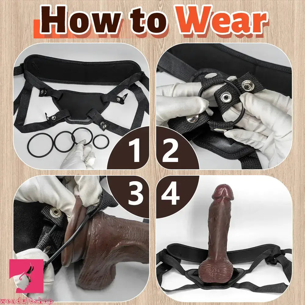 6.29in 7.87in 9.64in Curved Strap on Realistic Dildo Unisex Penis Real Sex Toy