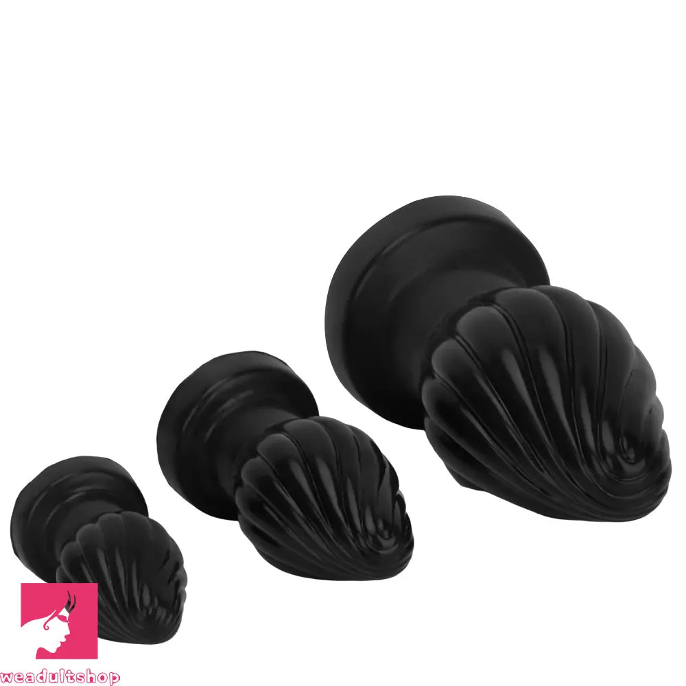 2.95in 3.93in 5.7in Silicone Spiral Small Anal Plug Dildo For Lesbian Love