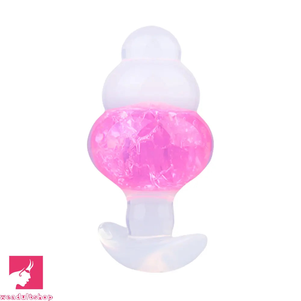 4.53in Luminous Silicone Anal Beads Dildo Anal Love Toy For Women Clit