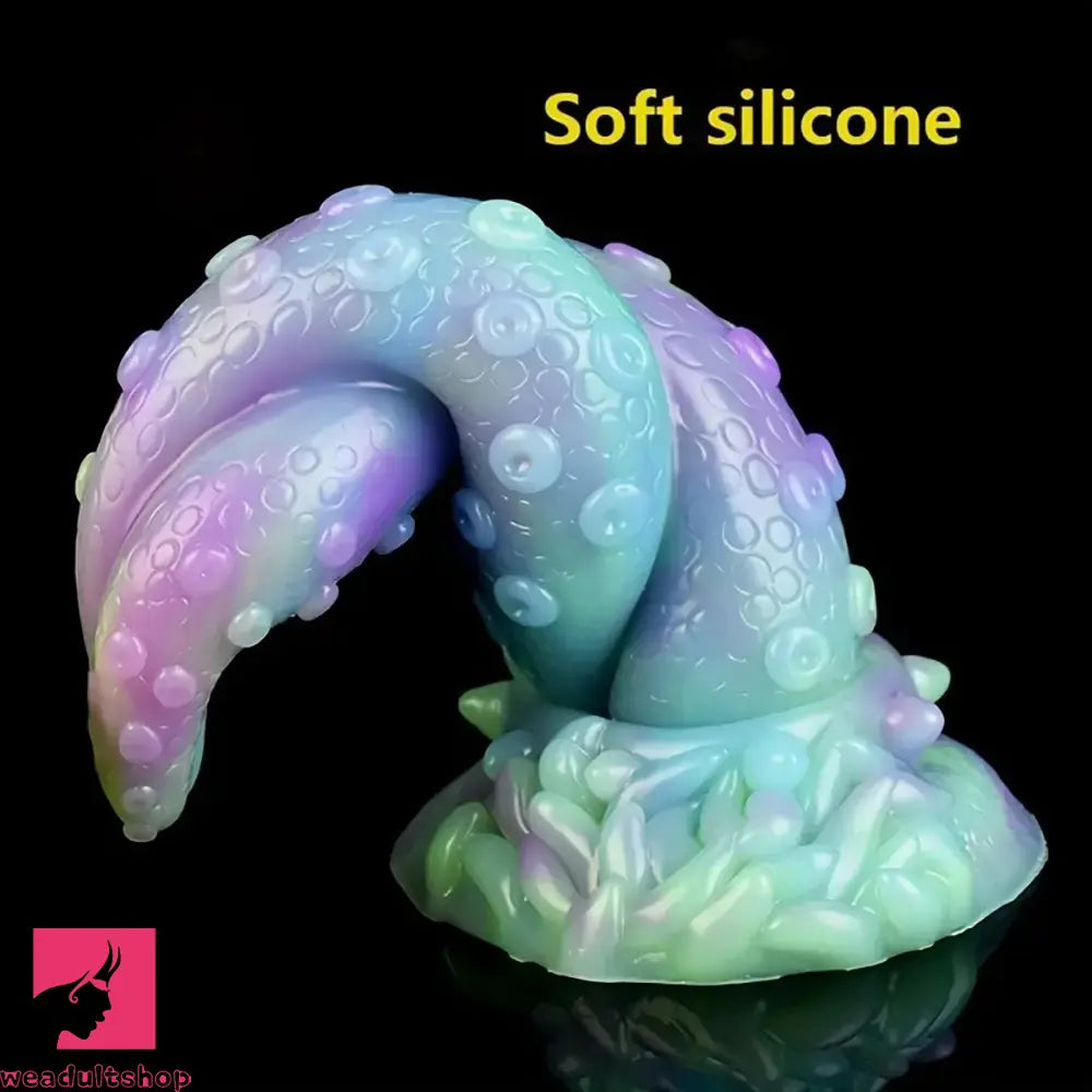 7.48in Octopus Tentacle Monster Soft Silicone Anal Luminous Odd Dildo