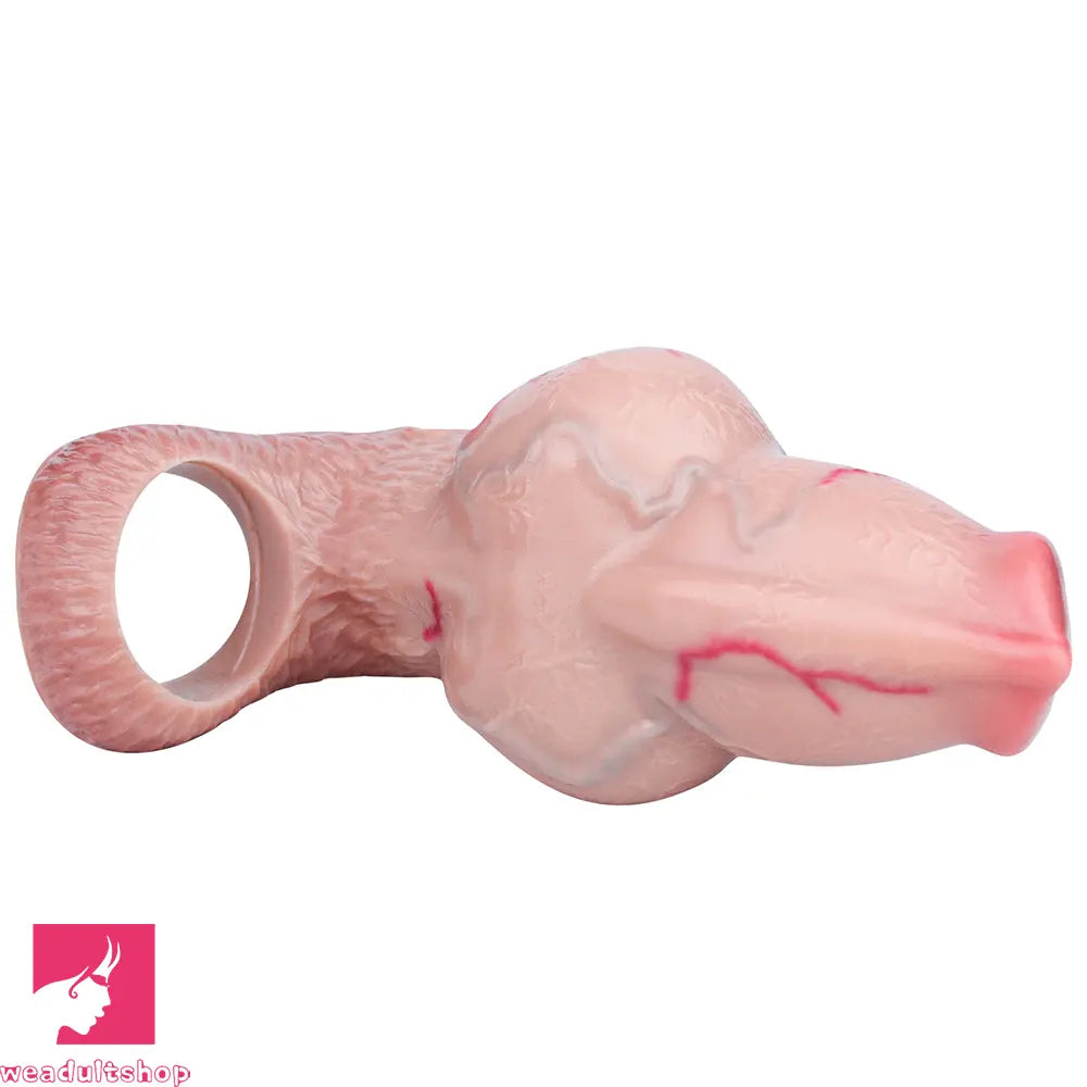 5.39in 6.73in 6.96in Dog Knot Penis Sleeve Dildo Reusable Cock Sleeve