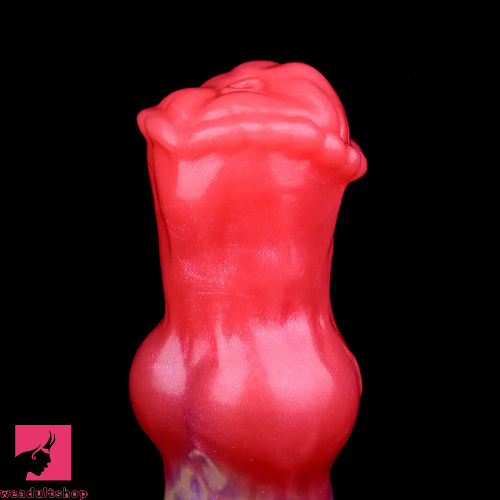 5.43in Fantasy Horse Knotted Silicone Flexible Inflatable Spraying Water Dildo